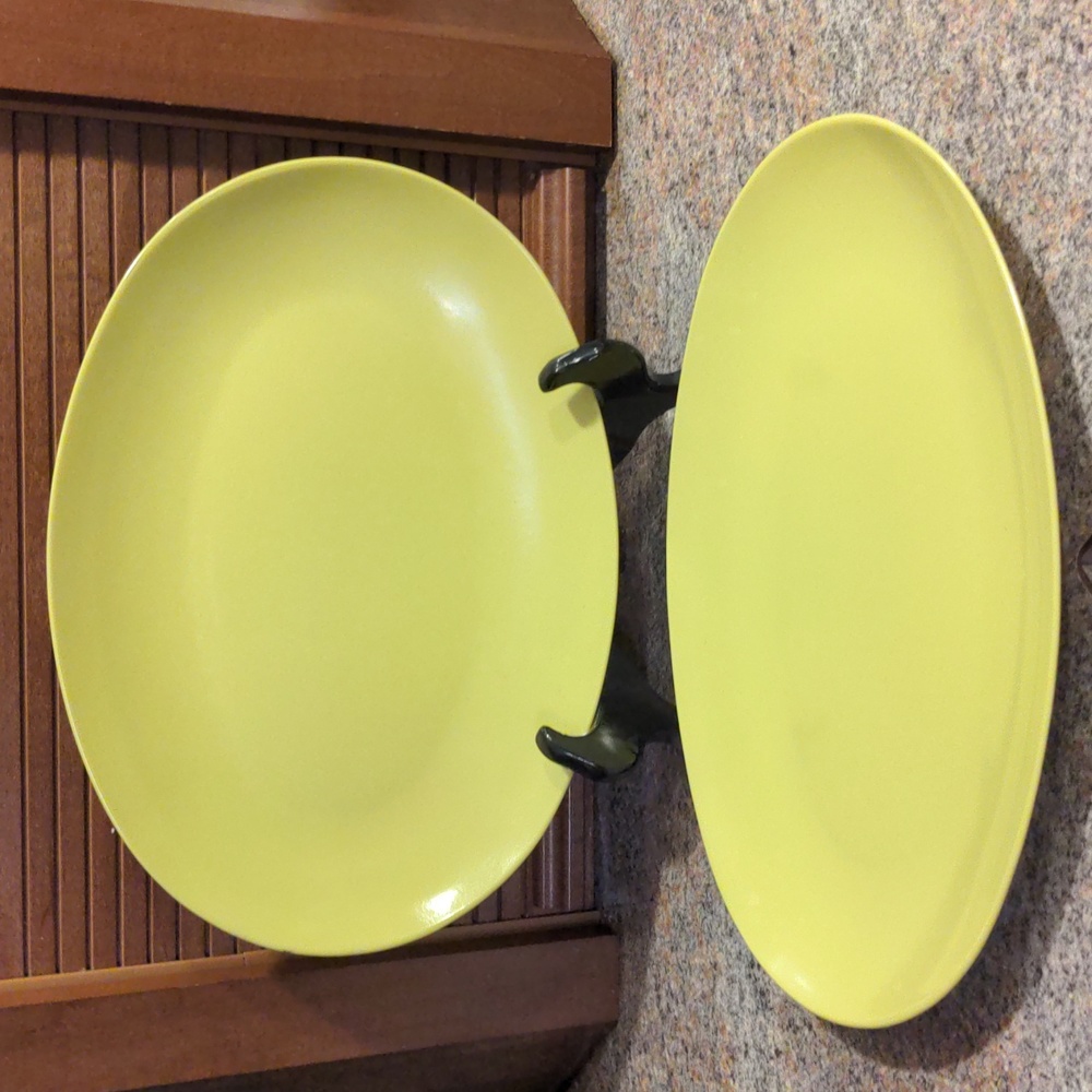 Vintage Melamine Oval Plates/Platters Set of 2